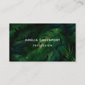 Bladbladeren van tropisch regenwoud visitekaartje (Voorkant)