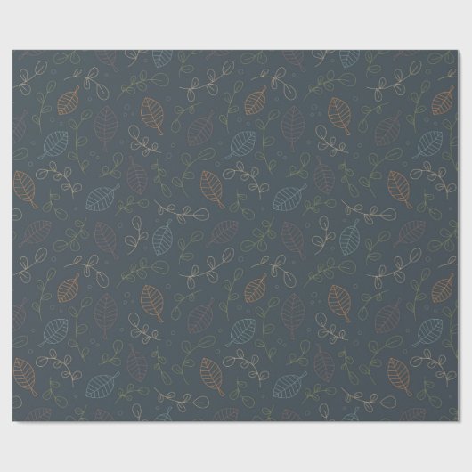 Bladbladeren van winterbos cadeaupapier (Vlak)