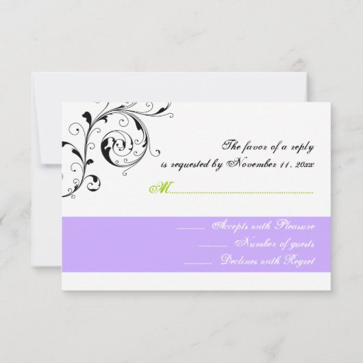 Bladbladglad wit paarse & Davidster RSVP (Achterkant)