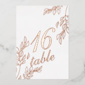 Bladbladgoud met Folie Folie Uitnodiging (Voorkant)