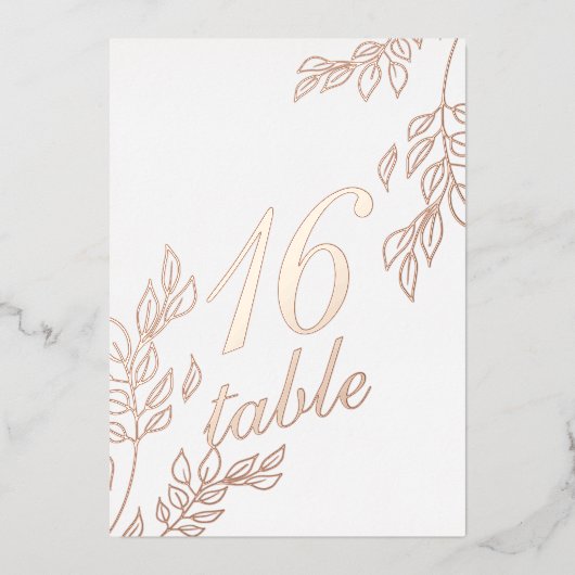 Bladbladgoud met Folie Folie Uitnodiging (Voorkant)