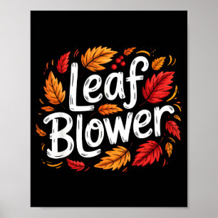 Bladblazer Herfstseizoen Vallende Bladeren Opruime Poster