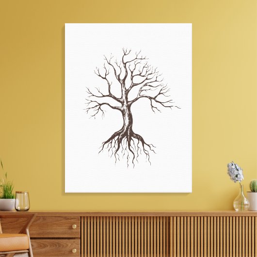 Bladboom Canvas Afdruk (Insitu (Woonkamer))