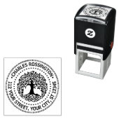 Bladboom met Wortels Naam Retouradres NT Frm Zelfinktende Stempel (In situ)