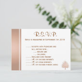 Bladboom op Nude R.S.V.P. RSVP Kaartje (Staand voorkant)