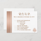 Bladboom op Nude R.S.V.P. RSVP Kaartje (Voorkant / Achterkant)