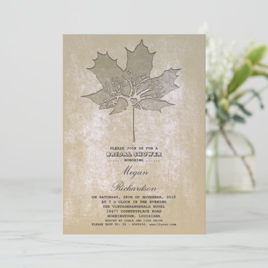  bladboom Romantisch vrijgezellenfeest Kaart (Staand voorkant)