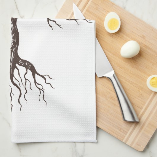 Bladboom Theedoek (Quarter Fold)