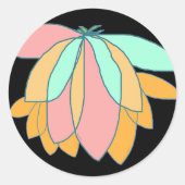 Bladclusters Ronde Sticker (Voorkant)
