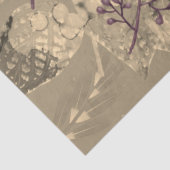 Bladcollage met bessen Taupe Tissuepapier (Detail)