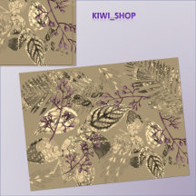 Bladcollage met bessen Taupe