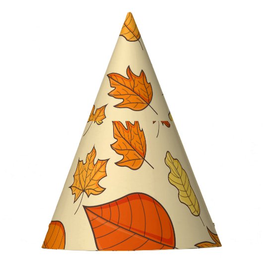 Bladconcept: Herfst Symbool Patroon Feesthoedjes (Voorkant)