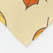Bladconcept: Herfst Symbool Patroon Fleece Deken (Hoek)
