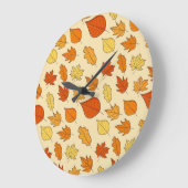 Bladconcept: Herfst Symbool Patroon Grote Klok (Hoek)