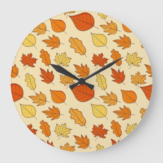 Bladconcept: Herfst Symbool Patroon Grote Klok (Voorkant)