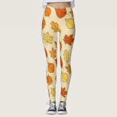 Bladconcept: Herfst Symbool Patroon Leggings (Voorkant)