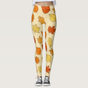 Bladconcept: Herfst Symbool Patroon Leggings