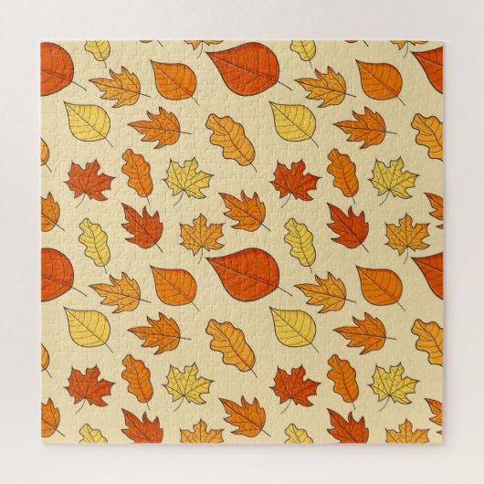 Bladconcept: Herfst Symbool Patroon Legpuzzel (Verticaal)