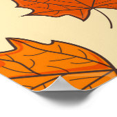 Bladconcept: Herfst Symbool Patroon Poster (Hoek)
