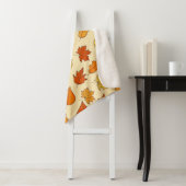 Bladconcept: Herfst Symbool Patroon Sherpa Deken (In situ)