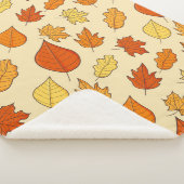 Bladconcept: Herfst Symbool Patroon Sherpa Deken (3/4)