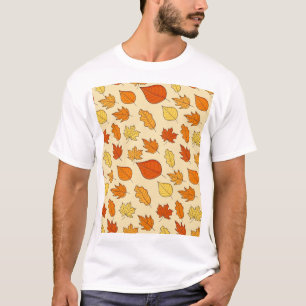 Bladconcept: Herfst Symbool Patroon T-shirt