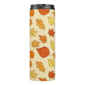 Bladconcept: Herfst Symbool Patroon Thermosbeker (Achterkant)