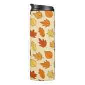 Bladconcept: Herfst Symbool Patroon Thermosbeker (Geroteerd rechts)