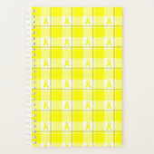 Bladder Cancer Awareness Plaid Planner, Yellow Planner (Voorkant)