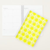 Bladder Cancer Awareness Plaid Planner, Yellow Planner (Display)