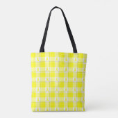 Bladder Cancer Awareness Plaid Tote Bag, Yellow Tote Bag (Achterkant)