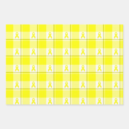 Bladder Cancer Awareness Plaid Wrapping Paper (Voorkant 2)