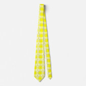 Bladder Cancer Awareness Plaid Yellow Ribbon Stropdas (Voorkant)
