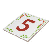  Bladderige Scroll House Nummer Tegels Tegeltje (Zijkant)