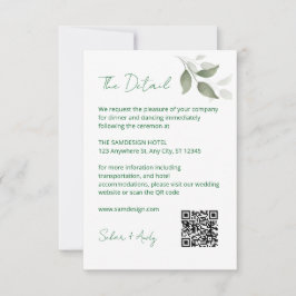 bladdetailcode RSVP kaartje