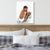 Bladdoek voor meisjes en kokosnoten canvas afdruk (Insitu (Slaapkamer))