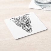 bladdraak kartonnen onderzetters (Schuin)