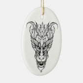 bladdraak keramisch ornament (Rechts)