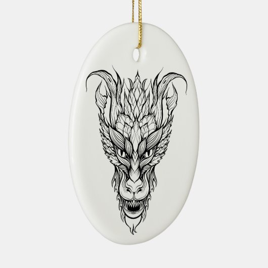 bladdraak keramisch ornament (Rechts)