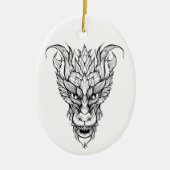 bladdraak keramisch ornament (Voorkant)