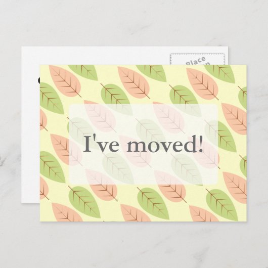 Bladdruk bewegende briefkaarten | Herfstbladeren o (Voorkant / Achterkant)