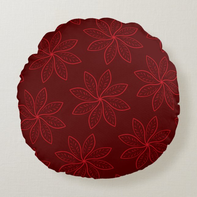 Bladdruk Decoratief Ronde Kussen (Voorkant)