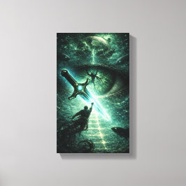 Blade Against the Cosmos Canvas Afdruk