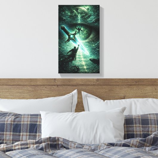 Blade Against the Cosmos Canvas Afdruk (Insitu (Slaapkamer))