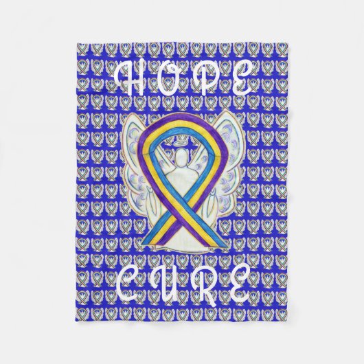 Blade Cancer Awareness Ribbon Soft Chemo Blankets Fleece Deken (Voorkant)
