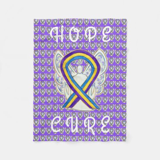 Blade Cancer Awareness Ribbon Soft Chemo Blankets Fleece Deken (Voorkant)