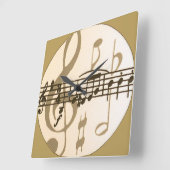 Blade muziekwandkast vierkante klok (Hoek)