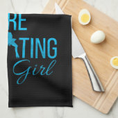 Blade Towel Afbeelding schuimend blauwe ijskorquoi Theedoek (Quarter Fold)