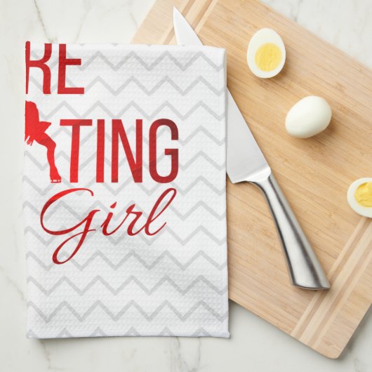 Blade Towel Figuur roodrood meisje Theedoek (Quarter Fold)