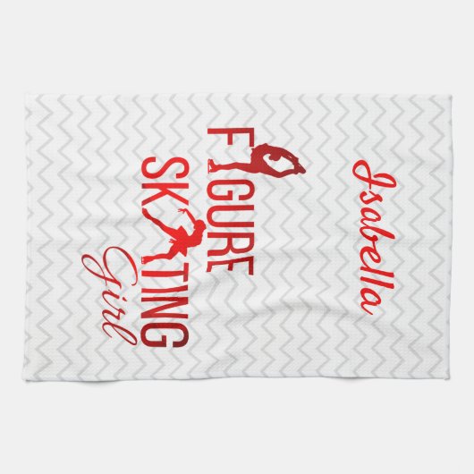 Blade Towel Figuur roodrood meisje Theedoek (Horizontaal)